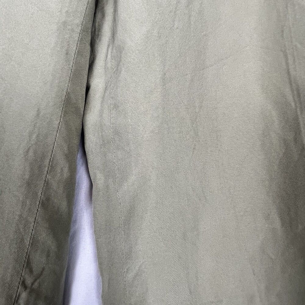 100% Silk Wide Leg Pants Women’s Sage Green Petite Coastal Minimalist - Picture 6 of 16